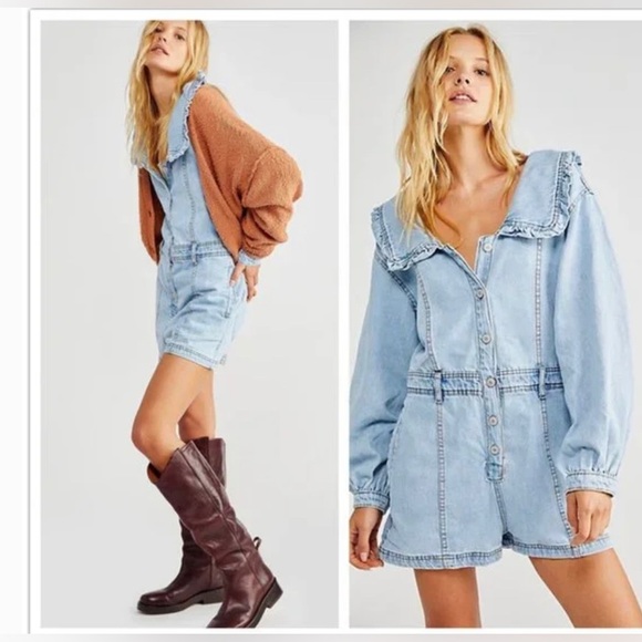 Free People Pants - We The Free Something Sweet Romper Size M nwot